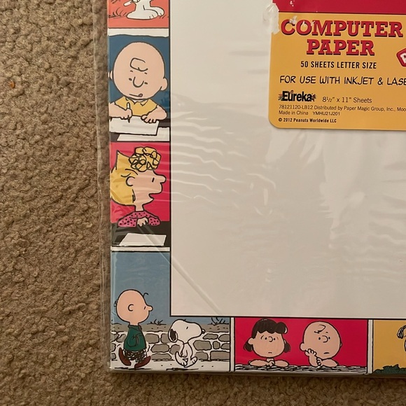 Peanuts Computer Paper - 50 Sheets, Letter Size - Picture 5 of 8